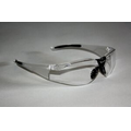 Clear Wrap-Around Safety Glasses w/Black Accent